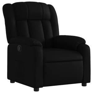 Sillón reclinable de cuero sintético negro H