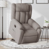 Sillón reclinable elevable tela gris taupe 1