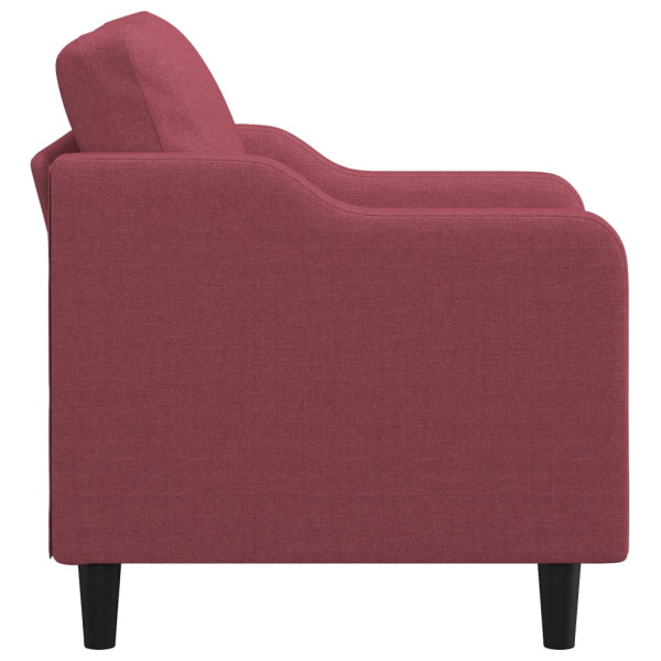 Sillón de tela rojo tinto 60 cm M 4