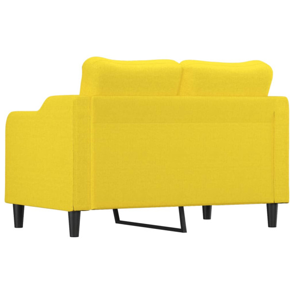 Sofá de 2 lugares 120 cm tecido amarelo-claro M 5
