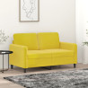 Sofá de 2 plazas terciopelo amarillo 120 cm 1