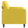 Sofá de 2 plazas terciopelo amarillo 120 cm 4