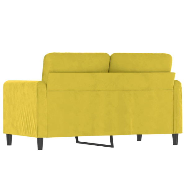 Sofá de 2 plazas terciopelo amarillo 120 cm M 5