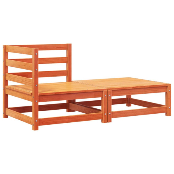 Sofá de jardín de equina con cojines y reposapiés M 4