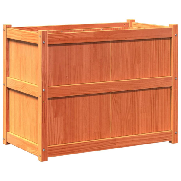 Vaso/floreira de jardim 90x50x70 cm pinho maciço castanho cera M 2