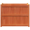 Jardinera exterior madera maciza pino marrón cera 90x50x70 cm 5