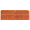 Jardinera exterior madera maciza pino marrón cera 150x50x50 cm 5