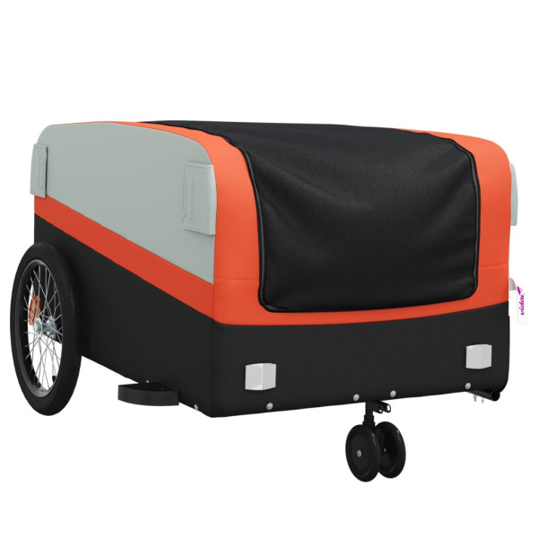 Reboque para bicicleta 45 kg ferro preto e laranja M 4