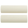 Sofá de 2 plazas con cojines terciopelo color crema 120 cm 5