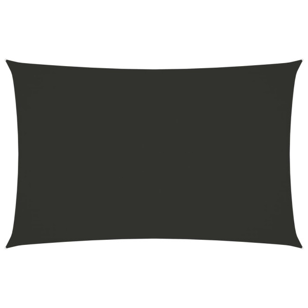 Toldo de vela rectangular tela Oxford gris antracita 2.5x5 m D