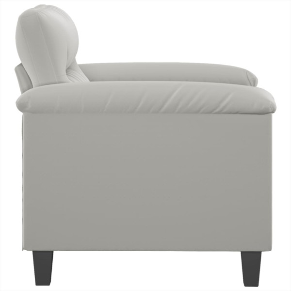 Sillón de tela microfibra gris claro 60 cm M 4