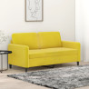 Sofá de 2 plazas terciopelo amarillo 140 cm 1