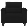 Sillón de tela de microfibra negro 60 cm 3