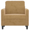 Sillón de terciopelo marrón 60 cm 3