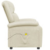 Cadeira de massagens couro artificial cor creme 3