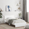 Estrutura cama c/ cabeceira 100x200 cm derivados madeira branco 3