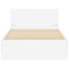 Estrutura cama c/ cabeceira 100x200 cm derivados madeira branco 5