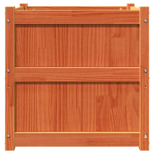 Vasos/floreiras de jardim 2 pcs pinho maciço castanho cera M 5