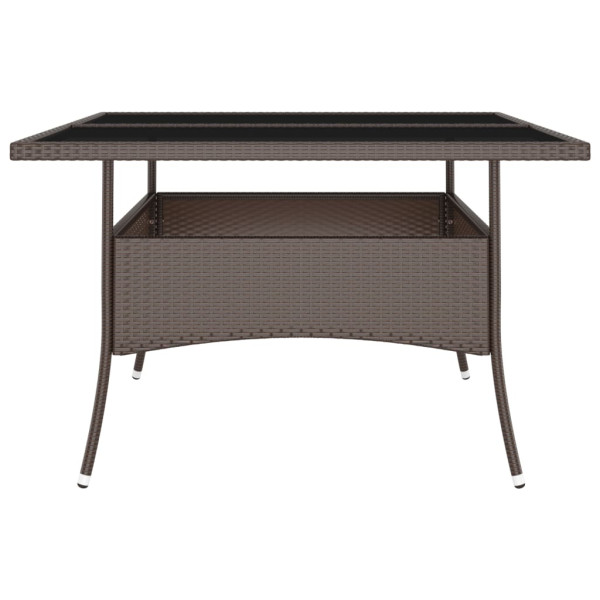 Juego de comedor de jardín 9 piezas ratán sintético marrón M 5