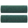 Sofá de 2 plazas con cojines terciopelo verde oscuro 140 cm 5