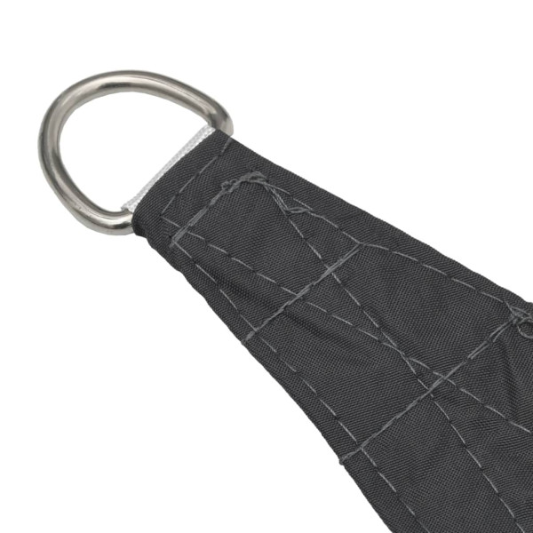 Toldo de vela rectangular tela Oxford gris antracita 5x8 m M 4