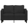 Sofá de 2 plazas de tela negro 120 cm 3