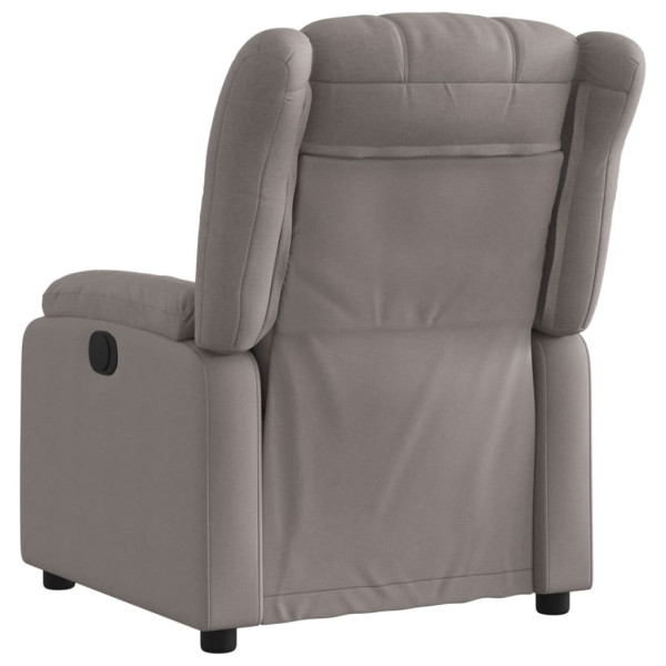 Sillón reclinable de tela gris taupe M 3