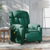 Sillón reclinable de masaje eléctrico tela verde oscuro 1