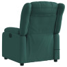 Sillón reclinable de masaje eléctrico tela verde oscuro 4