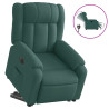 Sillón eléctrico reclinable elevable de tela verde oscuro 2
