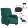Sillón eléctrico reclinable elevable de tela verde oscuro 5