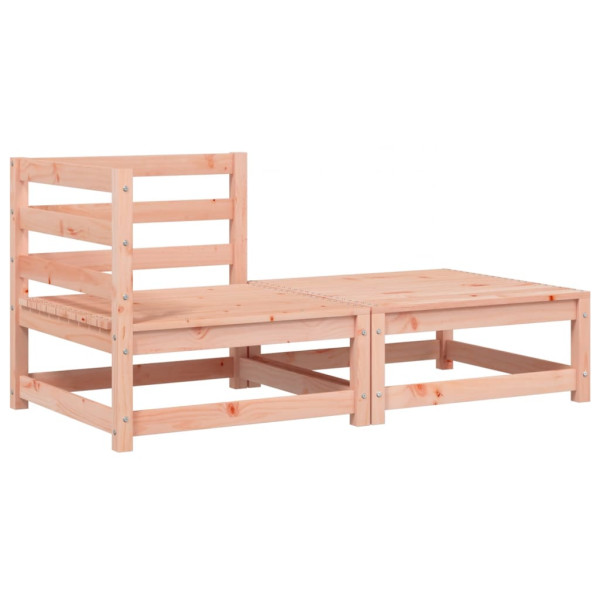 Sofá de canto para jardim com almofadões e apoio de pés M 4