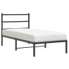 Estructura de cama con cabecero metal negro 90x190 cm 4