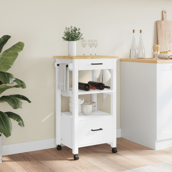Carrito de cocina MONZA madera maciza de pino 48x40x90 cm M 3