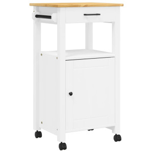 Carrito de cocina MONZA madera maciza de pino 48x40x90 cm H