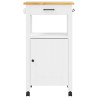 Carrito de cocina MONZA madera maciza de pino 48x40x90 cm 5