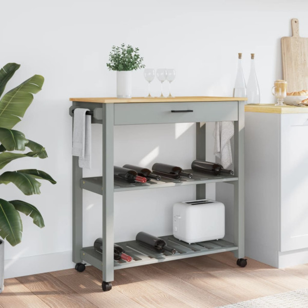 Carrito de cocina MONZA madera maciza de pino 84x40x90 cm M 3