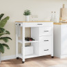 Carrito de cocina MONZA madera maciza de pino 84x40x90 cm 3