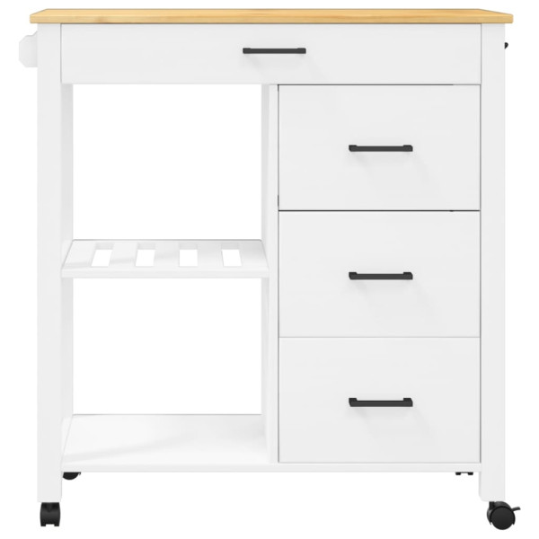Carrinho de cozinha MONZA madeira maciça de pinheiro 84x40x90 cm M 5