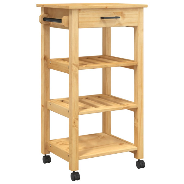 Carrito de cocina MONZA madera maciza de pino 48x40x90 cm M 2