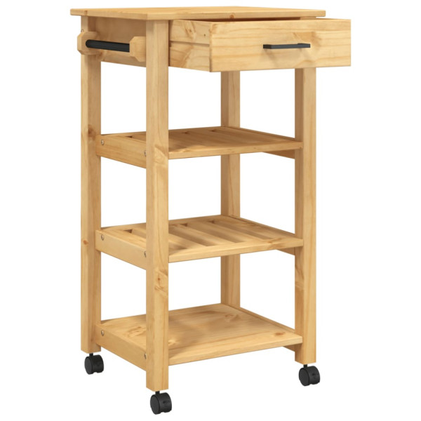 Carrito de cocina MONZA madera maciza de pino 48x40x90 cm M 4