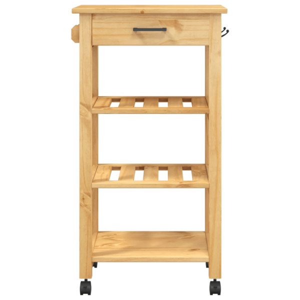 Carrito de cocina MONZA madera maciza de pino 48x40x90 cm M 5