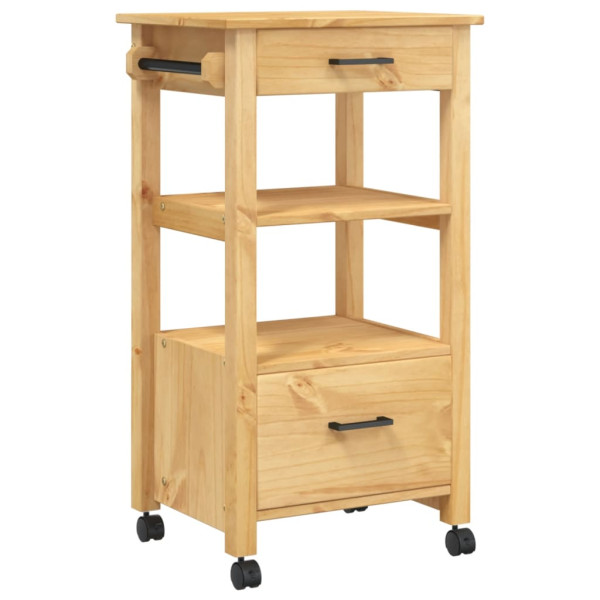 Carrito de cocina MONZA madera maciza de pino 48x40x90 cm M 2