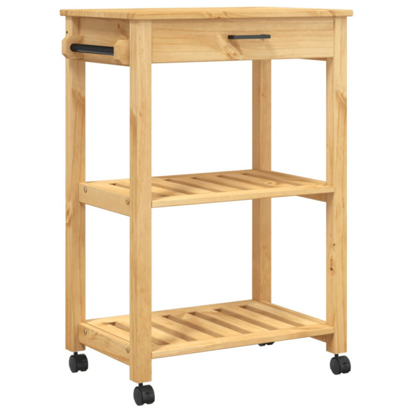 Carrito de cocina MONZA madera maciza de pino 60x40x90 cm M 2