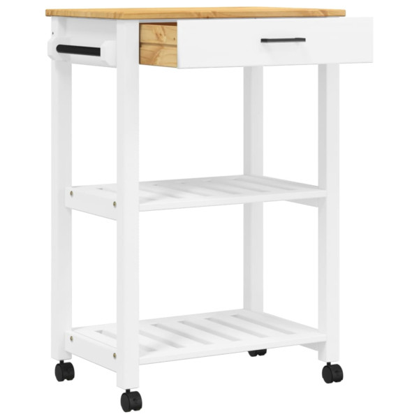 Carrito de cocina MONZA madera maciza de pino 60x40x90 cm M 4
