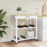Carrito de cocina MONZA madera maciza de pino 84x40x90 cm 3