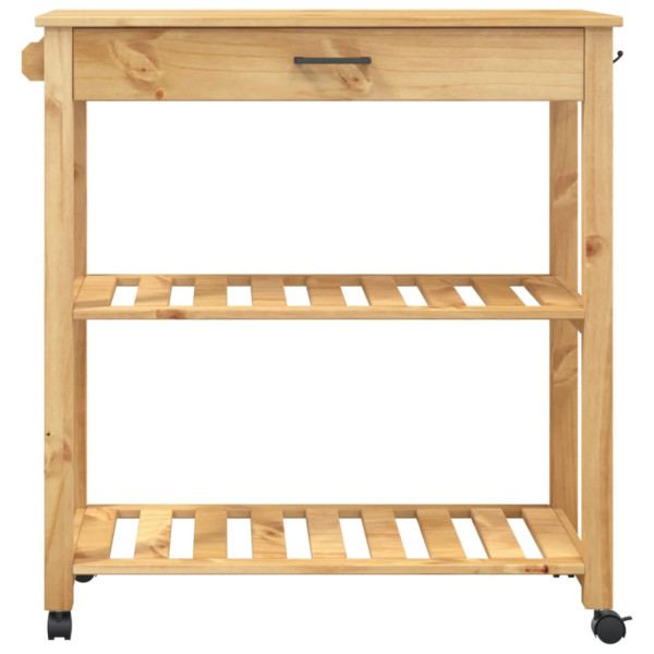 Carrito de cocina MONZA madera maciza de pino 84x40x90 cm M 5