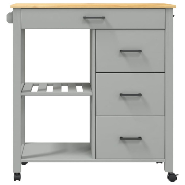 Carrito de cocina MONZA madera maciza de pino 84x40x90 cm M 5