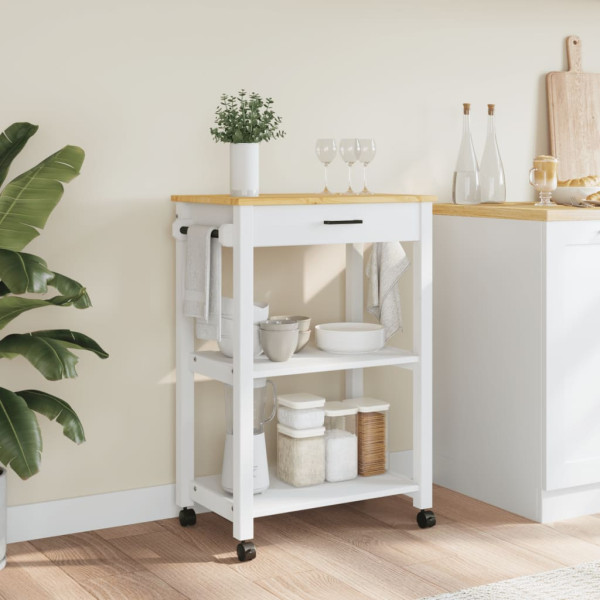 Carrito de cocina MONZA madera maciza de pino 60x40x90 cm M 3