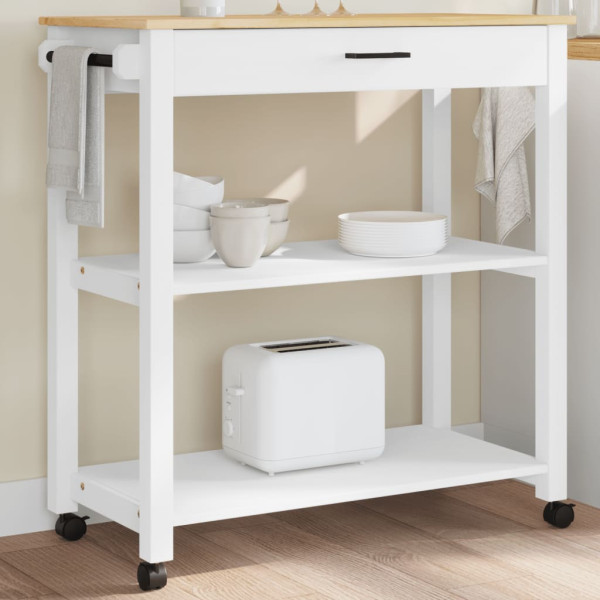 Carrito de cocina MONZA madera maciza de pino 84x40x90 cm D